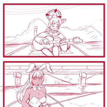 Fishing with bunny girl