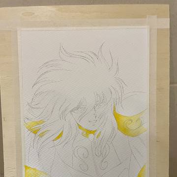 聖闘士星矢・キグナス氷河（水彩途中）