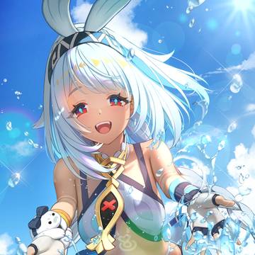 ムアラニちゃんと水遊び