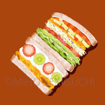 「サンドウィッチ」イラスト
