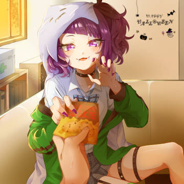 「お菓子くれてもイタズラしちゃいますねー」