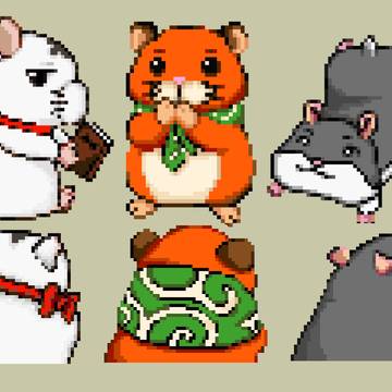 ポケモン風ドット絵ハムあき～ズ