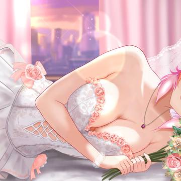 Kiara Wedding dress in bed