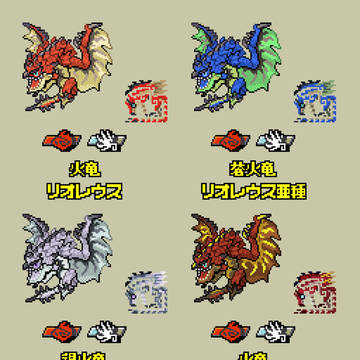 【ポケモン風ドット絵】火竜リオレウス v1.1【モンハン】