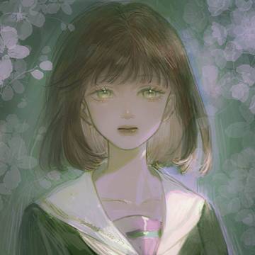 花丛中的少女