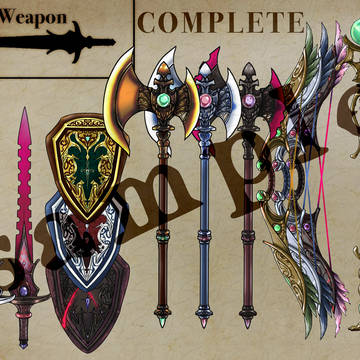 【イラスト素材】Fantasy Weapon 【フリー版有】