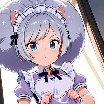 猫耳アフロメイドさん