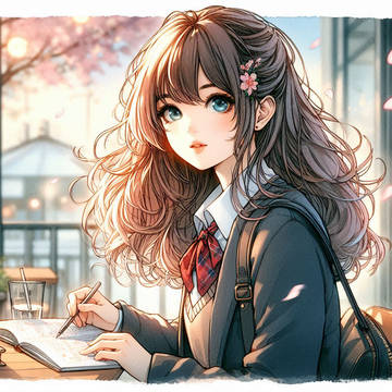 勉強 女学生