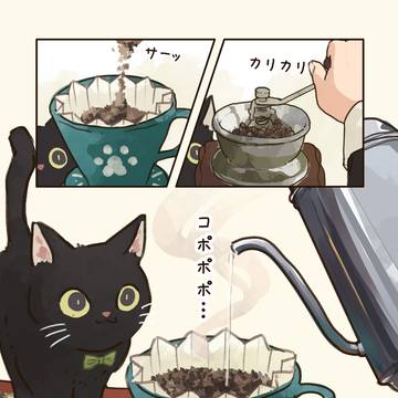 ドリップソムリエの黒猫