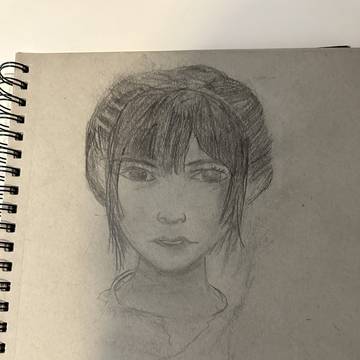 Asian girl sketch 