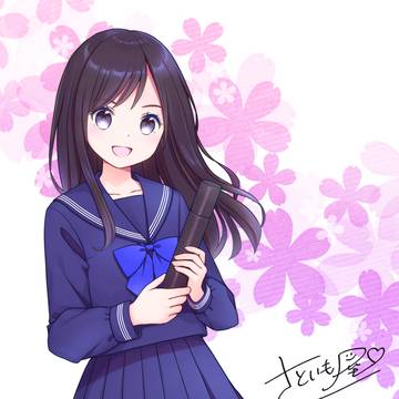 リクエスト作品（黒髪女の子 卒業式）