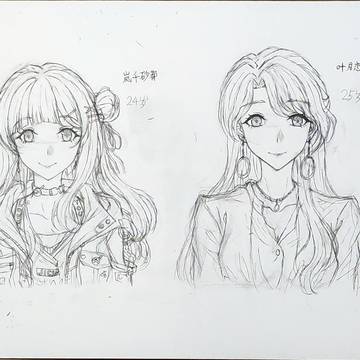 大人になった嵐千砂都と葉月恋のキャラクターデザイン