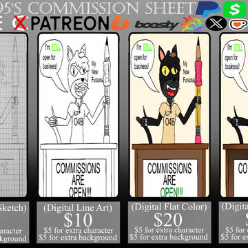 My BRAND NEW Commission Sheet