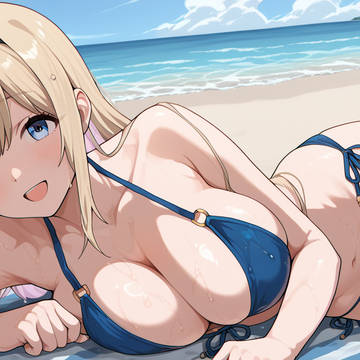 Haru on the beach