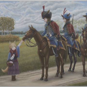 girl and the hussars