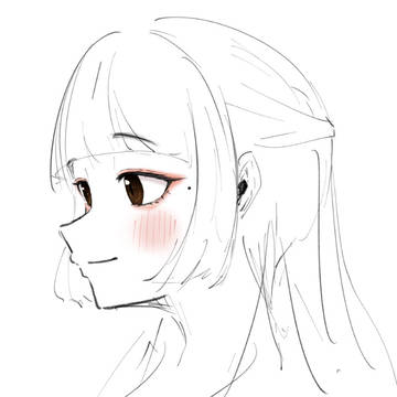 姫カット少女