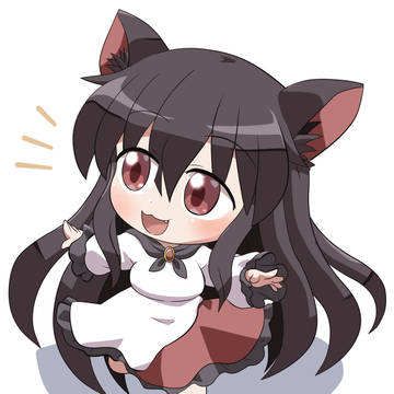何かに気付いた家庭用おおかみ
