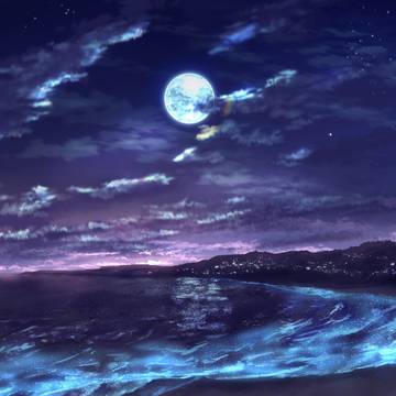 紺藍の月夜