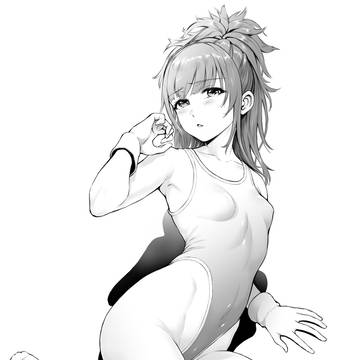 ハイレグレオタード+ニーソ&手袋。