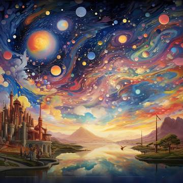 光彩のヴェール：夜空が溶け出した日