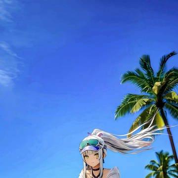 Klukai riding in summer beach