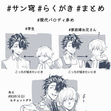 【二次創作】サン穹らくがきまとめ