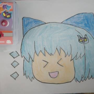 チルノちゃん描いた。