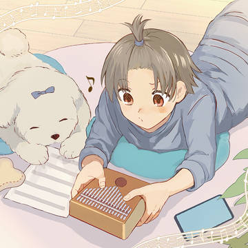 カリンバ練習中