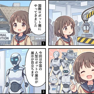 四コマ「国際ロボット展に行ってきました」