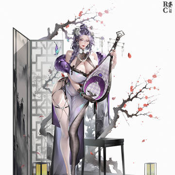 琵琶 黑白丝
