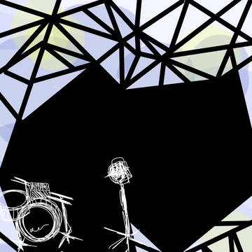 何かが欠けているバンド/抽象画