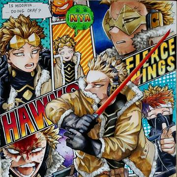 ホークスアメコミ風詰め合わせイラスト