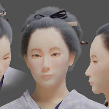 楠本高子さん 3DCG模写