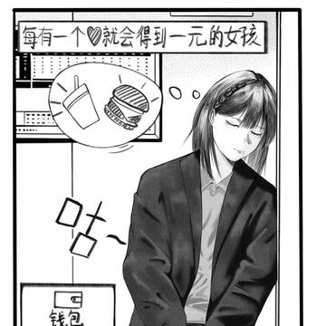 每有一个❤️就会获得一块钱的女孩