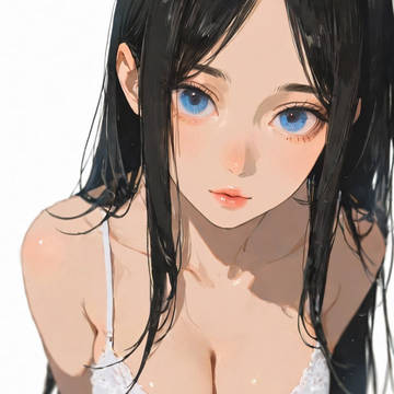 九条紗月(胸チラ谷間黒髪ロングキャミソール女子)
