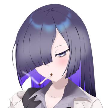 煙草を吸う夜語トバリ