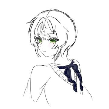 上手くかけた気がする落書きメロい女の子