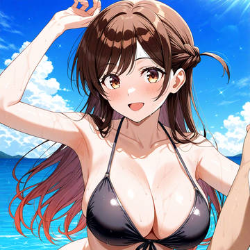 水原千鶴の水着姿(ビキニ)
