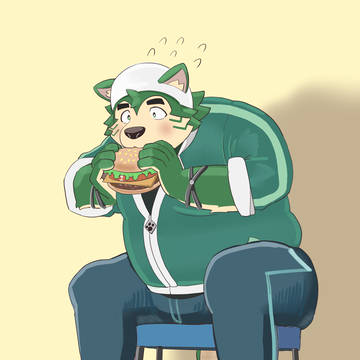 ハンバーガーの具が落ちそう