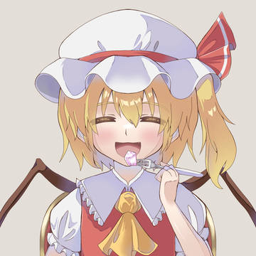 自分の羽を食べるフランちゃん