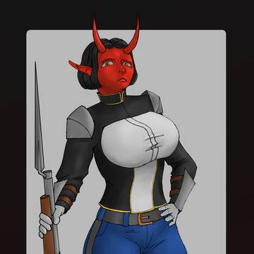 Gunner demon girl