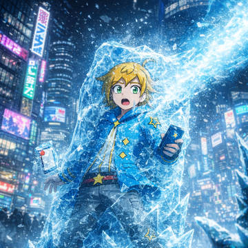 夜のシブヤにて凍りついた一番星