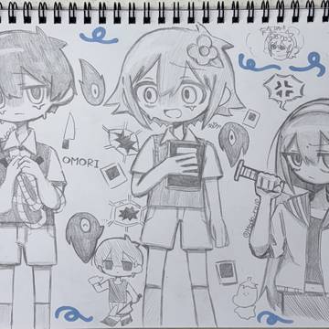 アナログ絵 ✍ 【OMORI💡】