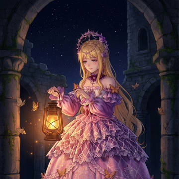 長い夜に灯る孤独なランプ