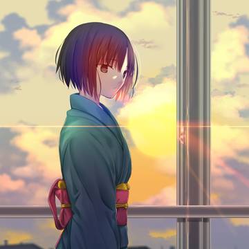 夕日