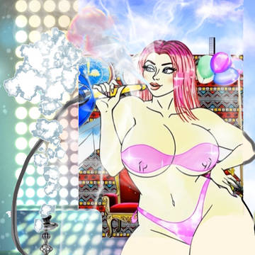 シーシャを吸うダカラ