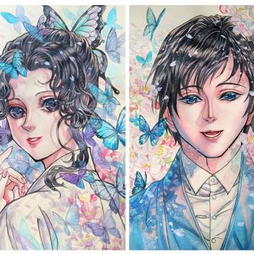 ぎゆしの小説の挿絵ラフ