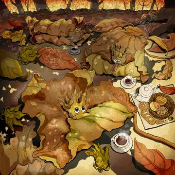 枯れ葉くるくる(˘◡˘♡)。ᐤ.ᐩ~🍂
