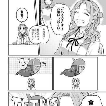お腹テトリスする雛菜。