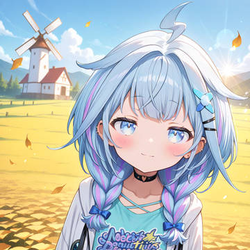 【ホロライブ】枢の、秋色ひまわり散歩 🌻🍁【AIイラスト】